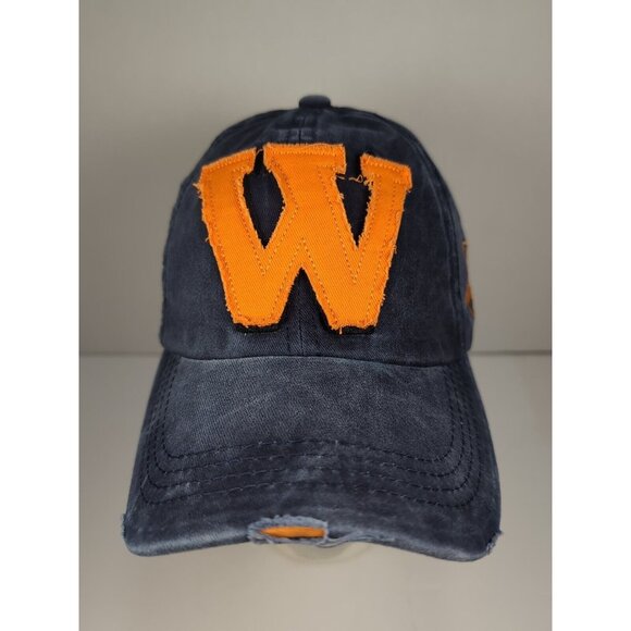 Mild Jokers 1598 Who What Why Baseball Hat Men's Blue Adjustable Distressed Cap - Picture 2 of 8